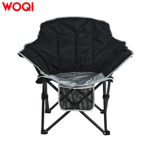 Silla plegable Woqi Moon Chair 37.7 X 25.5 X 17 pulgadas con marco de aluminio negro y tela Oxford, silla de jardín para uso en interiores y exteriores. - Product Image 4