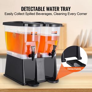 Distributeur de boissons en plastique de 3 gallons avec couvercle à embout pour jus de fruits thé glacé limonade distribution d'eau restaurants hôtels lieux de fête - Product Image 5