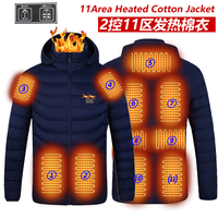 Vente chaude vêtements chauffants d'hiver à double contrôle avec température réglable coupe-vent et manteau chaud adapté au ski