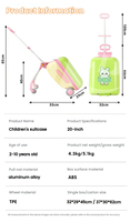 Valise à roulettes pour enfants de 20 pouces, siège pour enfant, valise de voyage en ABS, ultra-légère, imperméable, avec roues à frein