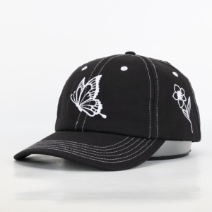 Summer Lightweight Sporty Stylist Dad Hat Breathable Embroidery Design Unstructured 6 Panel Baseball Cap with <b>Velcro</b> <b>Strap</b> - Product Image 1