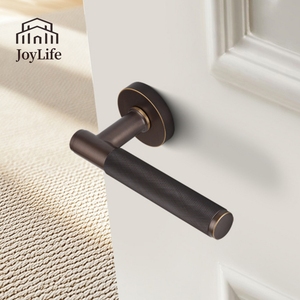 Cerradura de Puerta de Privacidad Bronce Café Latón Manija sin Llave para Baño Cerradura de Baño Individual Cerradura de Puerta de Paso Herrajes de Baño de Latón - Product Image 2