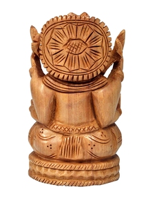 Escultura de Ganesha de Madera Hecha a Mano, Ídolo Tradicional Tallado a Mano del Dios Ganesha, Decoración Religiosa y Espiritual para el Hogar, Adorno de Mesa para Interiores - Product Image 5