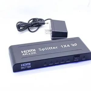 ความเร็วสูง Ultra HD 4Kx2K 4 พอร์ต 4 พอร์ต HDMI แยกวิดีโอ 1x4 4K30Hzhdmi splitter 1 ใน 4 ออก 4K 3D 1080P
