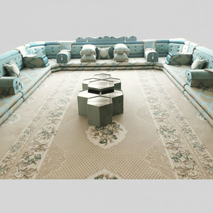Juego de sofá de suelo marroquí Majlis árabe tradicional personalizable opciones en forma de L y en forma de U para muebles de sala de estar - Product Image 2