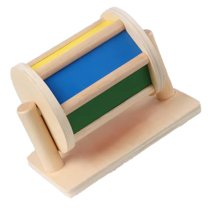 <span class=keywords><strong>Montessori</strong></span> — toupie éducatif en bois pour enfant, jouet musical aux couleurs de couleurs arc-en-ciel, tambour montesori - Product Image 1