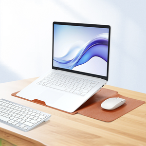 Funda para ordenador portátil, precio al por mayor, alfombrilla de ratón, funda para ordenador portátil, soporte para portátil de 13-16 pulgadas, bolsa de cuero PU para tableta, accesorios para el trabajo y el hogar - Product Image 3