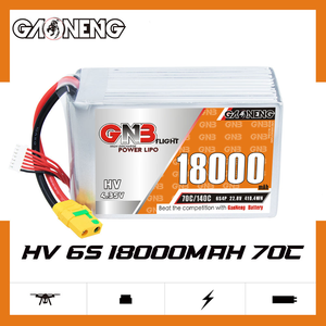 GNB GAONENG LiHV 18000mAh 6S 22.8V 70C 140C XT90S RC Battery for RC Car <b>Drone</b> RC Boat Soft Pack GNB GAONENG 18000mAh 6S 22.8V 70 - Product Image 2