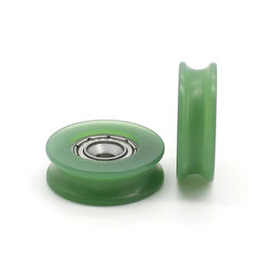 ลูกปืนสแตนเลสที่ผลิตโดยผู้ผลิต ลูกรอกเคลือบยาง รางนำร่องรูปตัวยูแบบเว้า ล้อนำทางสำหรับห้องอาบน้ำ - Product Image 3