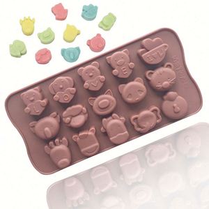 Molde de silicona reutilizable sin BPA para chocolate, dulces y hielo, con diseños de animales y amor, para el Día de San Valentín, OEM/ODM - Product Image 1