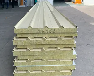 Harga kilang suai ignifugo ringan teknologi penuh pannello bangunan pannello bumbung terpisah pannello bumbung lana batu