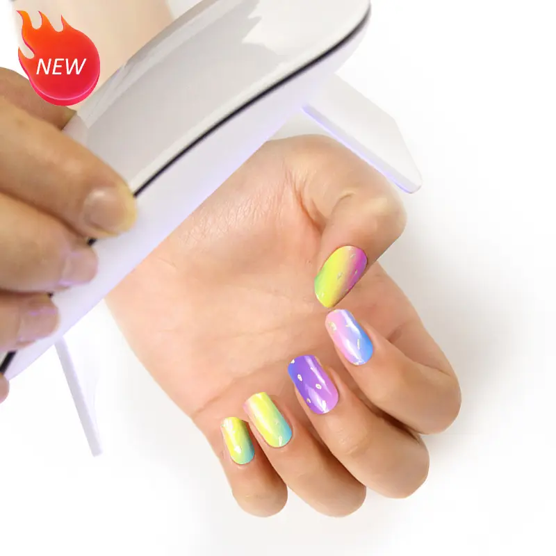 Offre Spéciale Huizi MINI 6W UV LED lampe sèche-ongles Portable câble USB Semi-durci gel autocollant pour ongles Mini lampe UV pour ongles