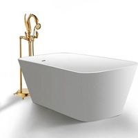 Robinet mitigeur de baignoire sur pied, salle de bains, col d'oie, robinet de luxe cygne doré à Double poignée, ensemble de robinets de douche