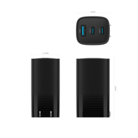 Chargeur OEM pliable avec prise américaine 65W 2C1A PD Chargeur mural pliable rapide Adapt Travel-friendly Laptop Desktop Charger