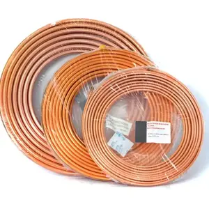1/4 '3/8 ''1/2'' 3/4 ''bobina de panqueque de cobre tubo de tubos de cobre para aire acondicionado bobina de tubo de cobre de 1 pulgada