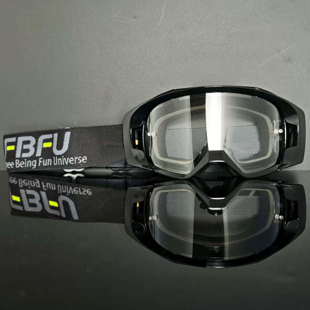 Black framed transparent glasses