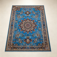 Tapis de salon rectangulaire en fibre de polyester de style rétro européen, grande taille, décoration intérieure
