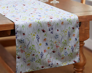 Polyester Printed <b>Table</b> <b>Runner</b> Rental Ready Reusable for Exhibition Organizers Banquet Operations Trade Purchasing - Product Image 1