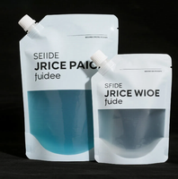 Pochette Doypack de haute qualité avec bec verseur pour jus, lait et liquides, sac d'emballage avec bouchon, sac en plastique alimentaire imprimé sur mesure