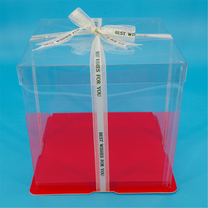 Прямая Продажа с завода, прозрачная упаковка для выпечки, прозрачная коробка для торта в 9 дюймов, <span class=keywords><strong>2</strong></span> слоя - Product Image 4