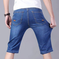 2025 vente directe d'usine été marque de mode tricoté tissage Slim Fit décontracté droit respirant Denim Shorts jean pour hommes