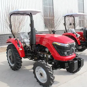 Traktor Mini 50HP 4x4 gaya kustomisasi dengan Rop dan kanopi untuk penggunaan tahan lama