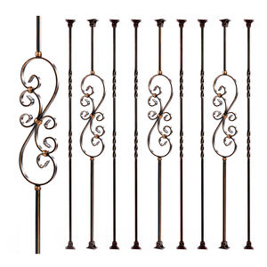 درج منحني حلزوني حديث مخصص من الحديد المطاوع درابزين من الفولاذ المقاوم للصدأ لدرابزين السلالم - Product Image 6