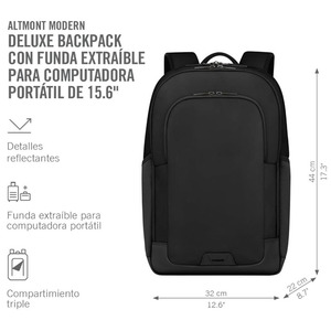 Mochila Delgada para Portátil de Negocios, Compatible con Portátiles de 15.6 Pulgadas, Mochila de Viaje y Trabajo con Triple Compartimento y Funda Desmontable para Portátil - Product Image 2