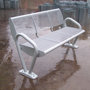 <strong>Leisure</strong> Ways Modern Classic Outdoor Furniture Metal Frame Park Long Chair <strong>Bench</strong> - Product Image 6