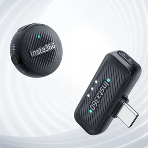 Microphone cravate USB professionnel 1 émetteur + 1 récepteur sans fil, micro portable 1 émetteur 1 récepteur pour Rode pour téléphone portable - Product Image 1