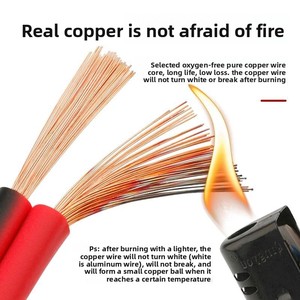 순수 구리 2 코어 가닥 소프트 얇은 소형 전원 케이블 레드 블랙 듀얼 컬러 평면 PVC 디자인 LED 스피커 실드 병렬 - Product Image 2