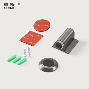 Supporto <span class=keywords><strong>per</strong></span> porta di sicurezza a pavimento in stile moderno in lega di zinco 3M con montaggio adesivo a molla magnetica permanente con fermaporta - Product Image 4