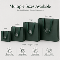 Sac de courses en papier recyclable mat avec poignées en ruban tissé imprimées offset et logo en feuille blanche pour bougies