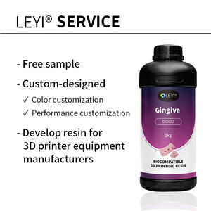 LEYI campione gratuito 3D stampato rosa polimero resina dentale Uv gomma flessibile Gingiva resina 3D stampante maschera di gengiva flessibile - Product Image 6