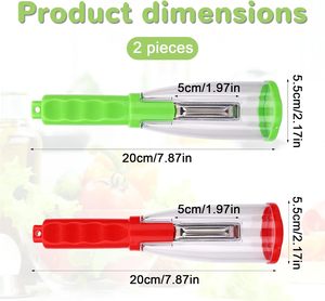 Pelador de Verduras Autónomo con Recolector de Cáscaras Integrado, Cuchilla Afilada de Doble Acción, Tapa Desmontable, Grado Alimenticio, Diseño Ergonómico para Cocina - Product Image 3