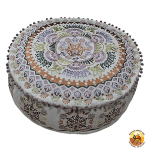 ร้อนขายบ้านโมเดิร์นPuffอินเดียHandmade FootสตูลBohoออตโตมันรอบPuffs 40X40X20 ซม - Product Image 5