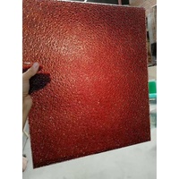 Vintage Blaues Blumenmuster Kunstglas-Panel Laminiertes Glas für Tür Fenster Möbel Heimdekoration