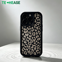 Étui de téléphone magnétique de luxe pour iPhone 17 Pro Max, motif léopard féminin, support pliable, antichoc, impression UV, logo personnalisé, vente en gros