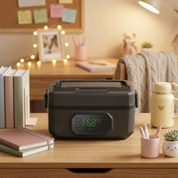 Réchauffe-plat rechargeable 1,6 L sans fil en acier inoxydable 304, chauffe-repas électrique portable OEM