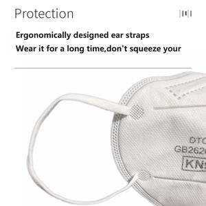 GB2626 CE kn95masker lipat 3D, Masker sekali pakai kn 95 Masker Masker mascarilla tipis bersirkulasi dengan earloop datar - Product Image 4