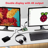 Raspberry Pi 4 8GB RAM Kit de démarrage complet avec carte d'extension GPIO USB 3.0 UK US EU Plug pour AI Vision Robotics