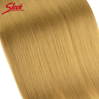 Extensions de cheveux naturels Remy brésiliens blond miel couleur 27, lisses, double trame, 26 pouces
