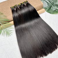 Cheveux vierges vietnamiens super double tirés, 100% non traités, tissage de cheveux, extensions de cheveux humains lisses, fournisseur de cheveux Remy