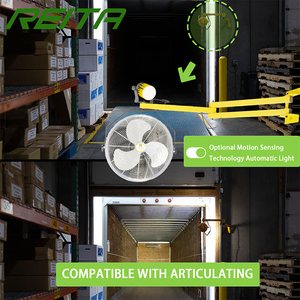 Luce di <span class=keywords><strong>lavoro</strong></span> a Led di fabbrica originale per carico di carico di magazzino luce di banchina a led con braccio girevole e luce di <span class=keywords><strong>lavoro</strong></span> a led intelligente per ventola - Product Image 2