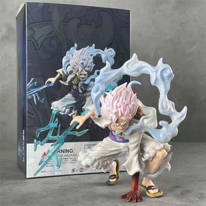 Statue de modèle en PVC GK de 17 cm, One Piece <span class=keywords><strong>Gear</strong></span> 5 Nika <span class=keywords><strong>Luffy</strong></span> en position accroupie, Dieu du soleil éclair, décoration, jouet, cadeau - Product Image 1