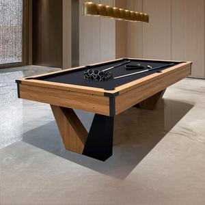 Fournisseur du Guangdong vend des tables de <span class=keywords><strong>billard</strong></span> modernes de <span class=keywords><strong>luxe</strong></span> haut de gamme en MDF pour villas, 7, 8 et 9 pieds - Product Image 1