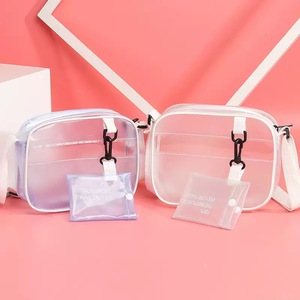 Bolso Bandolera Transparente Impermeable <span class=keywords><strong>para</strong></span> <span class=keywords><strong>Niñas</strong></span>, con Cierre <span class=keywords><strong>de</strong></span> Cremallera <span class=keywords><strong>de</strong></span> Lujo, <span class=keywords><strong>para</strong></span> Uso Diario y Viajes - Product Image 2