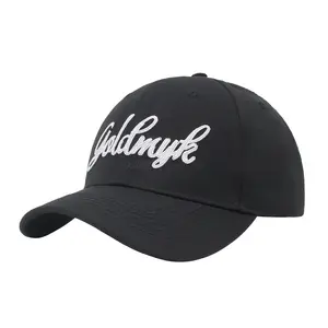 Custom 100% Cotton Twill Fabric Baseball Cap Can Custom Embroidery Of Women And Men Chain Embroidery 6 Panel Cap Structured