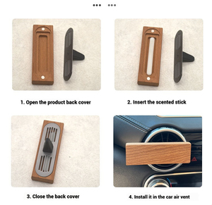 Difusor de Aire para Ventilación de Coche Personalizado de Madera de Haya Ecológica con Clip Magnético, Sin Electricidad, Eliminación de Olores y Decoración - Product Image 6