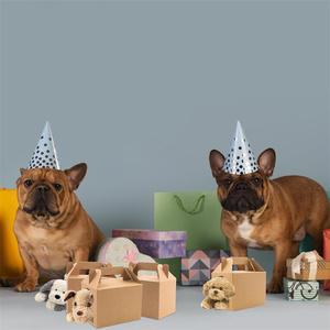 Cajas de Regalo para <span class=keywords><strong>Cachorros</strong></span> con Ventanas, Cajas de Regalo Plegables de Papel Kraft para Dulces, Decoraciones para Regalos, Fiesta de Cumpleaños Canina - Product Image 3
